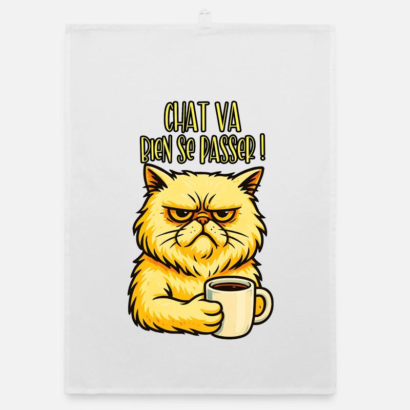 Cat wird es gut gehen! - Katzen-Humor Organic Geschirrtuch