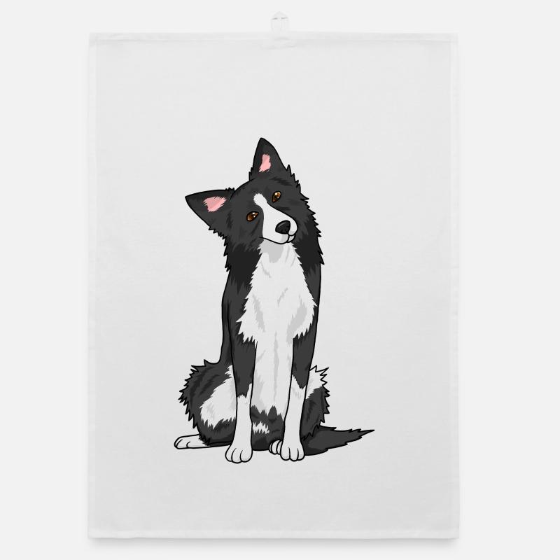 Wirf es einfach Border Collie Dog Pet Lover - Organic Geschirrtuch - Weiß