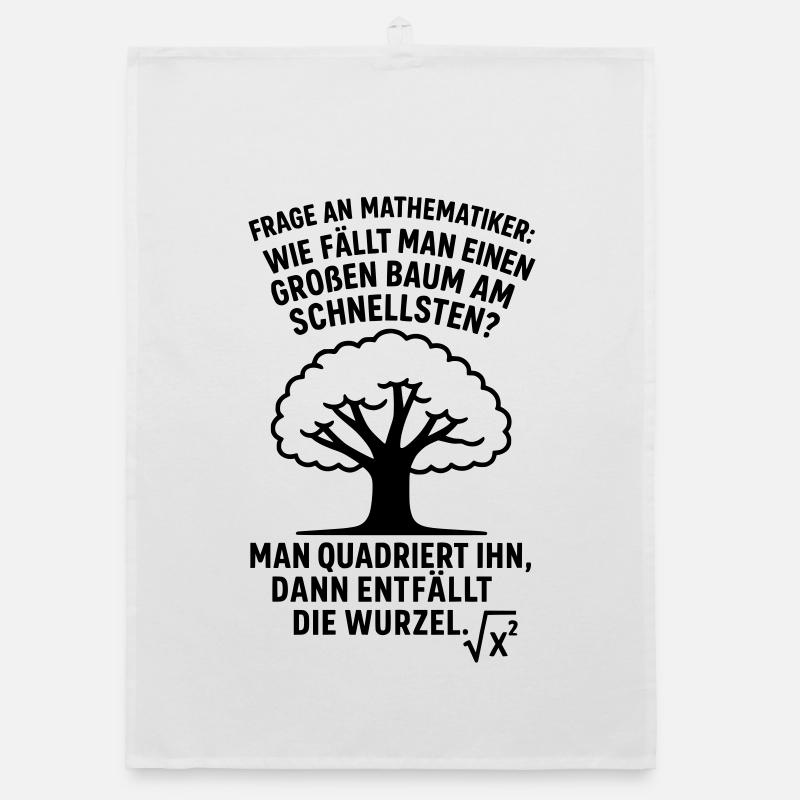 Mathematiker Witz Wurzel Baum fällen  Organic Geschirrtuch