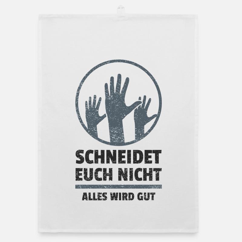 logo schneidet euch nicht Organic Geschirrtuch