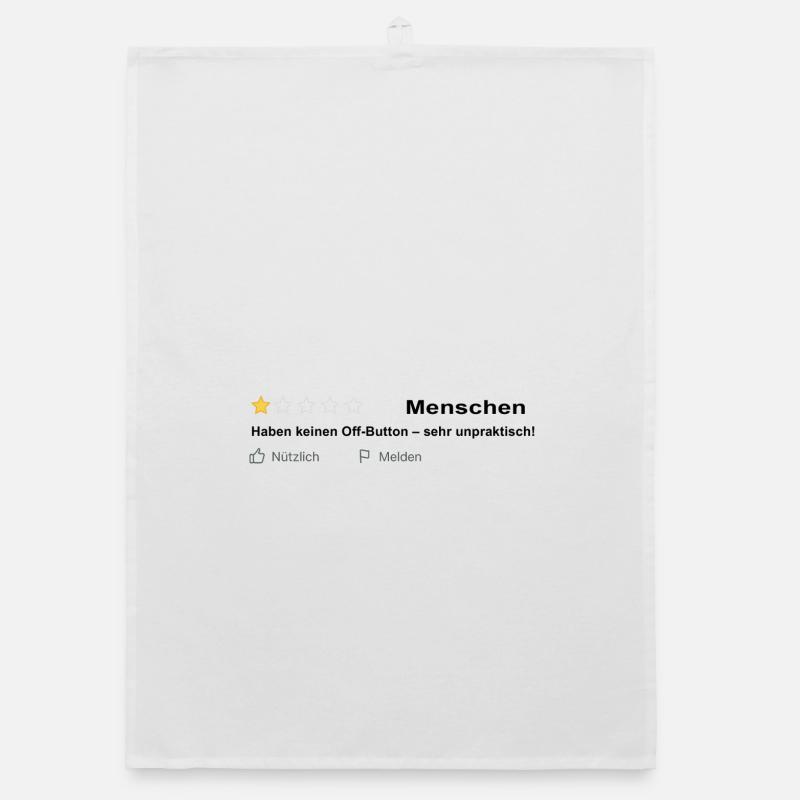 Menschen Bewertung - Leider kein Off Button! Organic Geschirrtuch