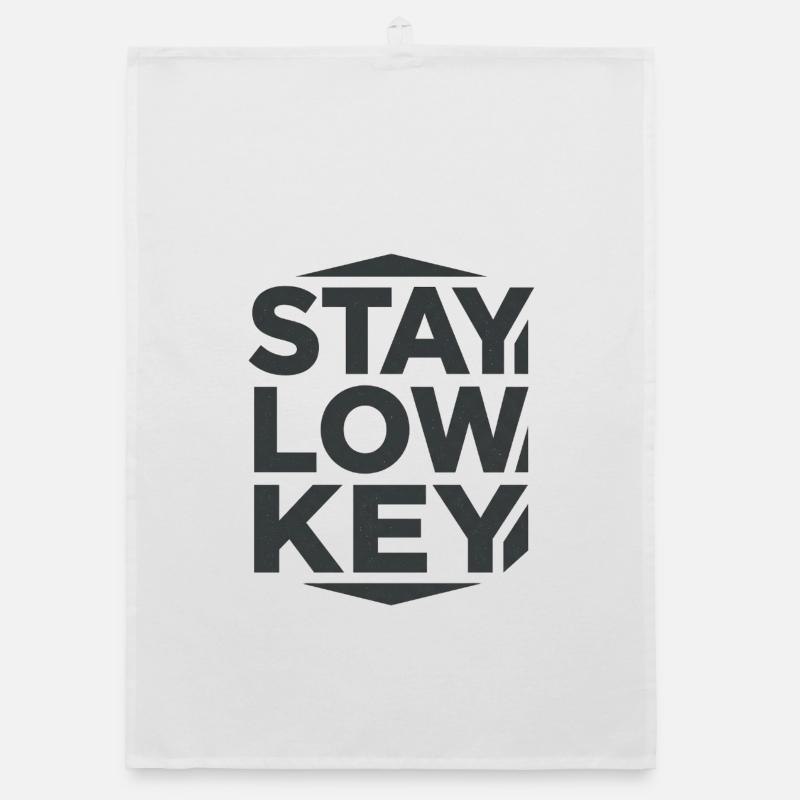 Restez discrets – Esthétique de vie calme Torchon bio