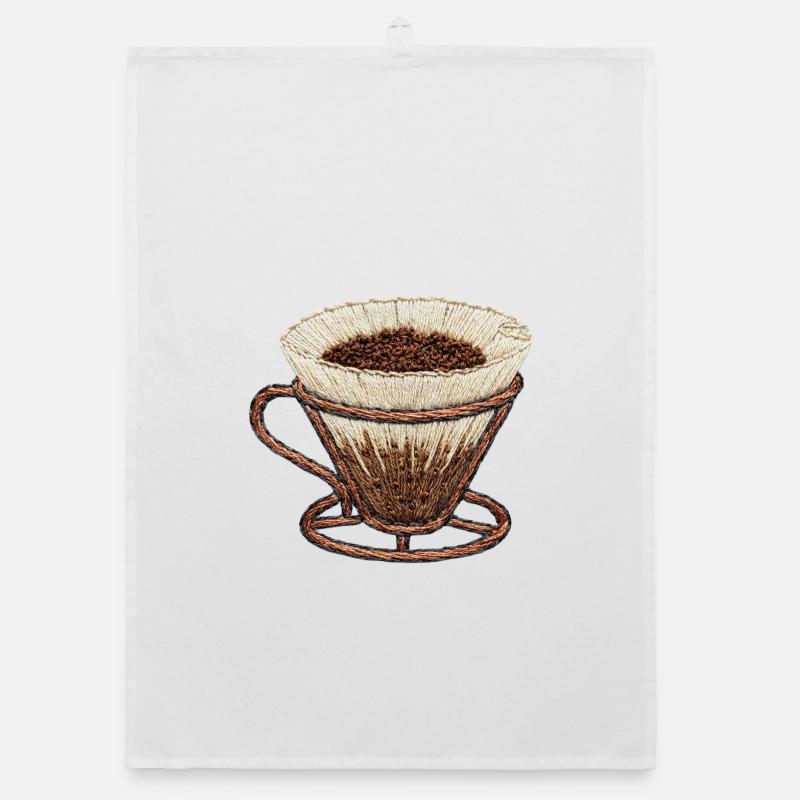 Bestickter Kaffeefilter – minimalistisch Organic Geschirrtuch