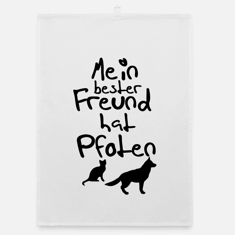 Bester Freund mit Pfoten Geschenk Organic Geschirrtuch
