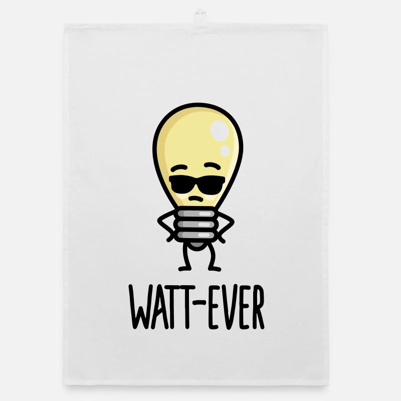 Watt-jamais, quoi que ce soit de drôle de mots d'ampoule Torchon bio