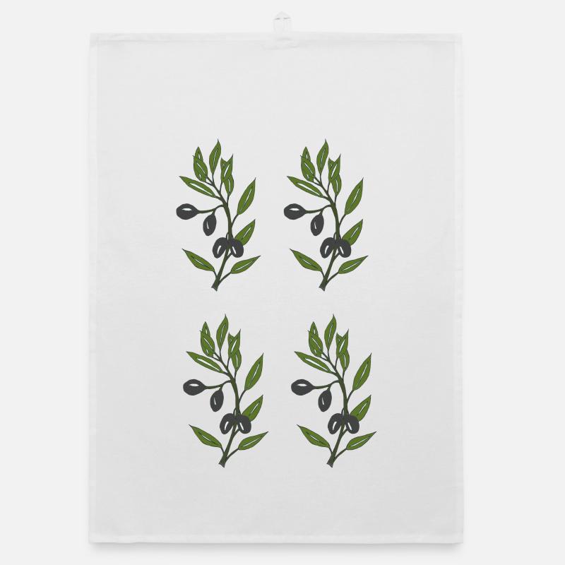 oliven 4fach Organic Geschirrtuch