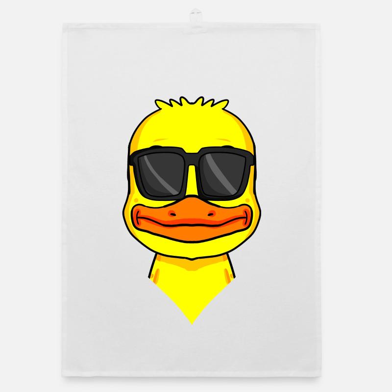 Canard cool avec lunettes de soleil Torchon bio