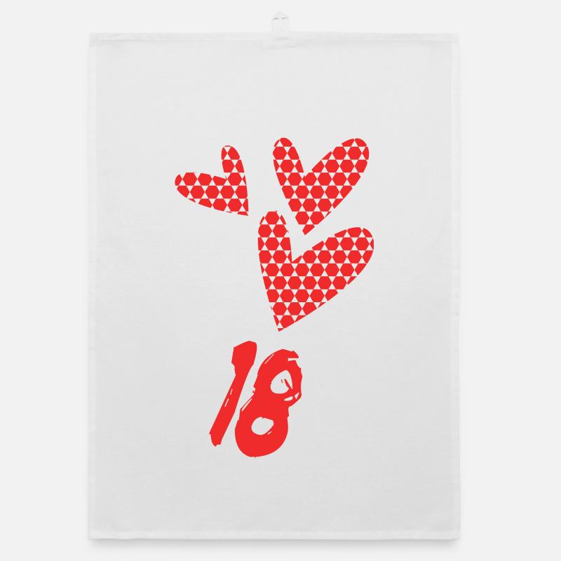 18. 18 ANS. 18e ANNIVERSAIRE. ANNIVERSAIRE 18 ANS. Torchon bio