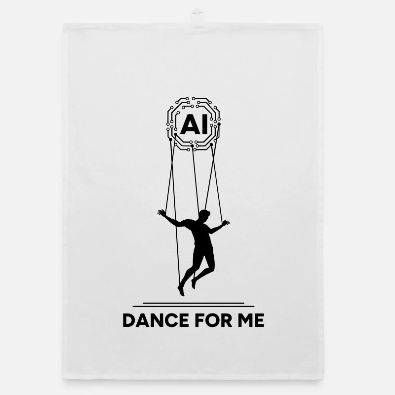 Artificial Intelligence Marionette Dance For Me Organic dish towel