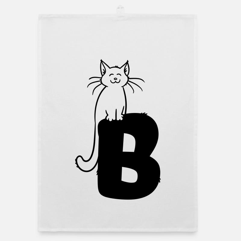 Katze Buchstabe B Organic Geschirrtuch