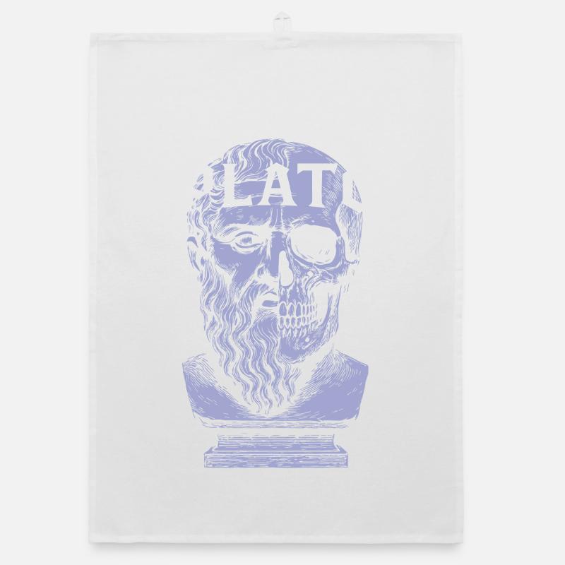 Platon Künstlerisches Schädeldesign Organic Geschirrtuch