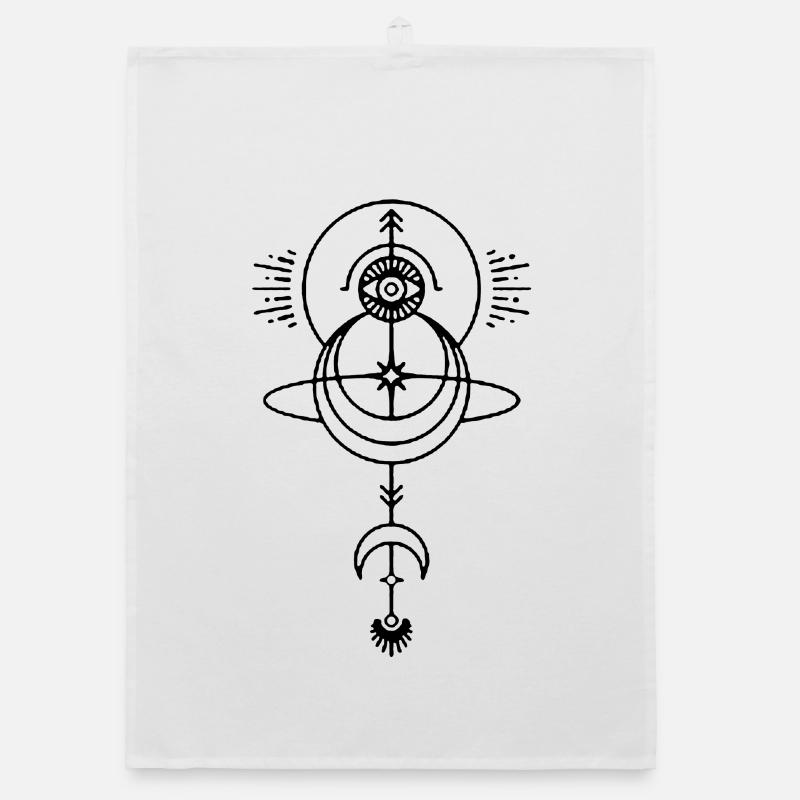 Black Magic Symbol Organic dish towel