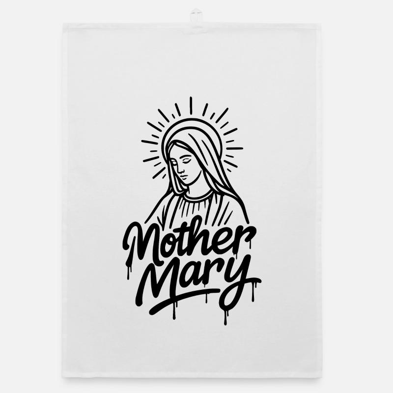 Mutter Maria Urban Graffiti Linienkunst Organic Geschirrtuch
