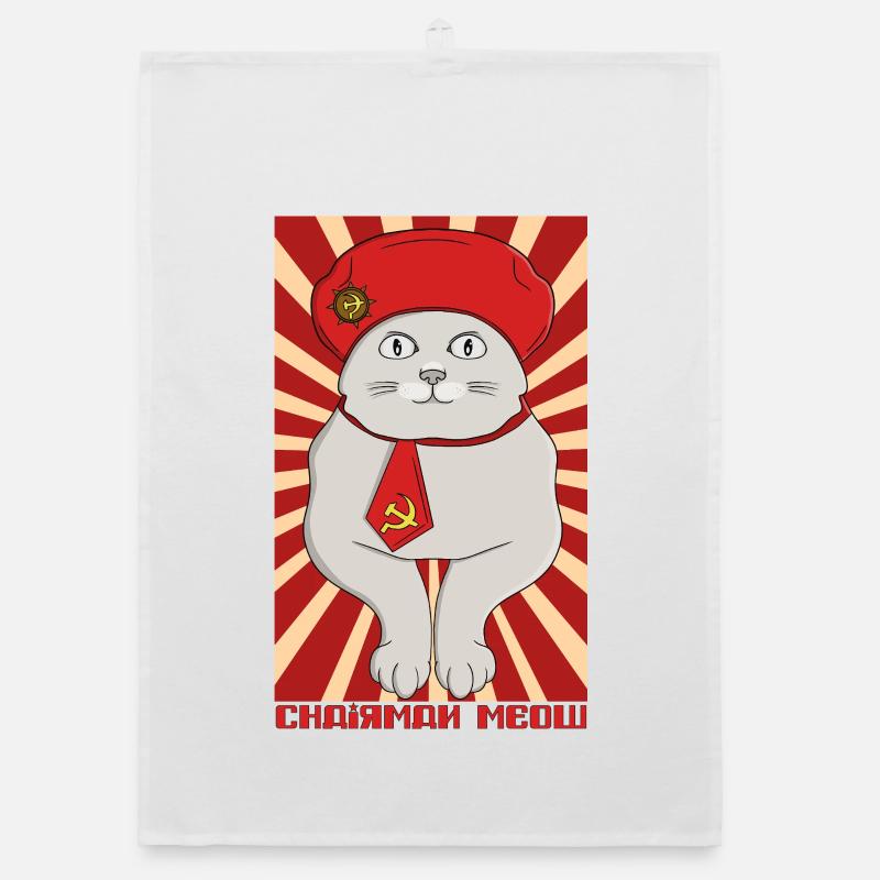 Vorsitzender Meow – Der Anführer der Purr-ty Organic Geschirrtuch