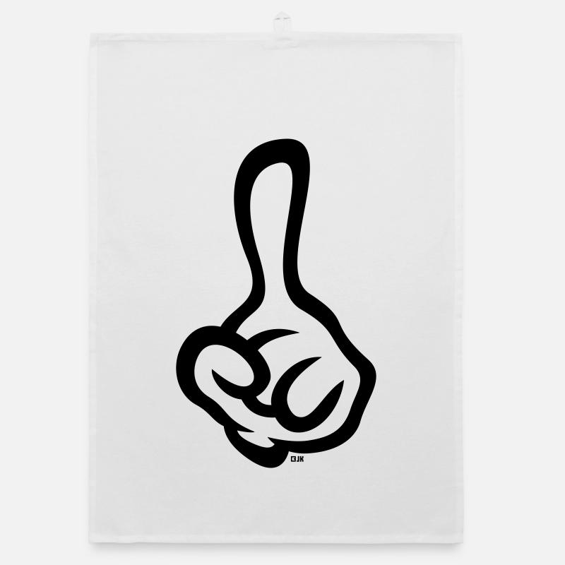 Raised index finger (finger / left hand / 1C) Organic dish towel