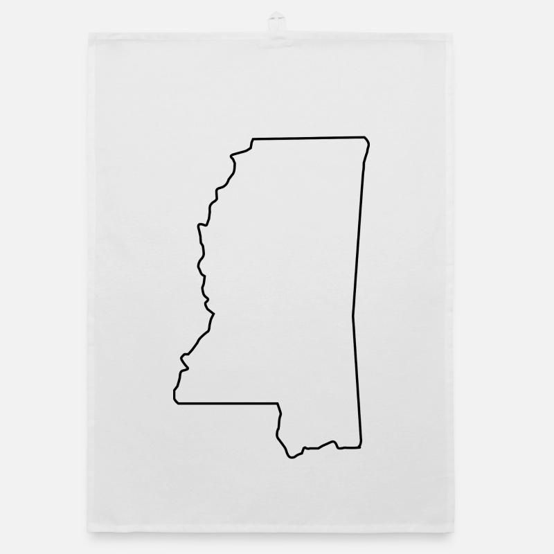 Mississippi map Organic dish towel