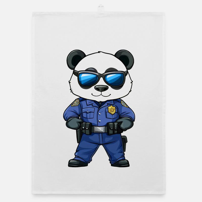 Polizei Panda Organic Geschirrtuch