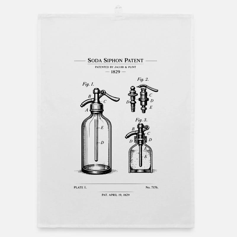 Design des Soda-Siphone-Bauplans Organic Geschirrtuch