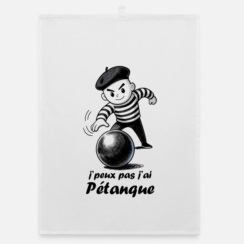 J'peux pas j'ai pétanque Torchon bio