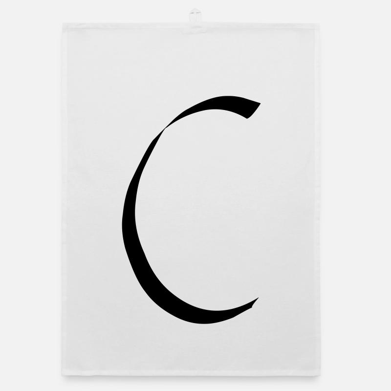 lettre C Torchon bio