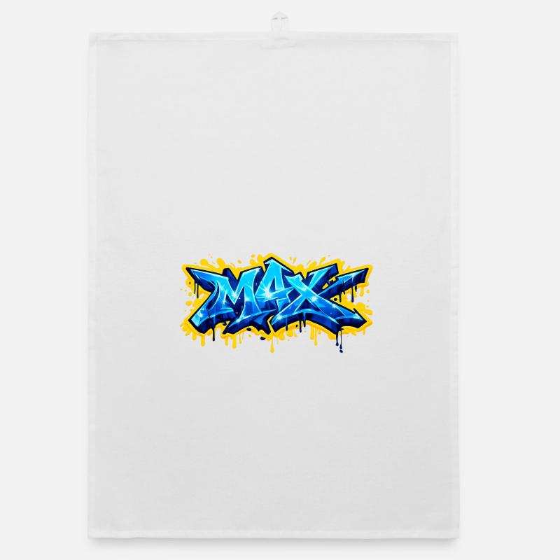 GRAFFITI NAME MAX FOR PERFECT GIFT PRINTABLE Organic dish towel