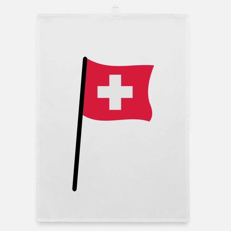Schweizer Flagge Organic Geschirrtuch