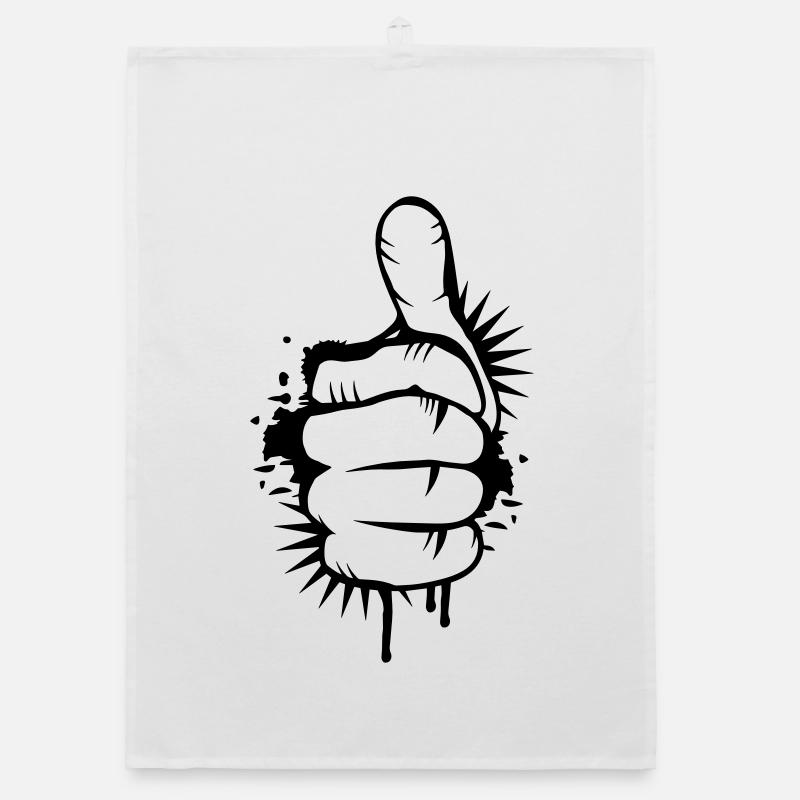 Hand with thumb up Organic dish towel
