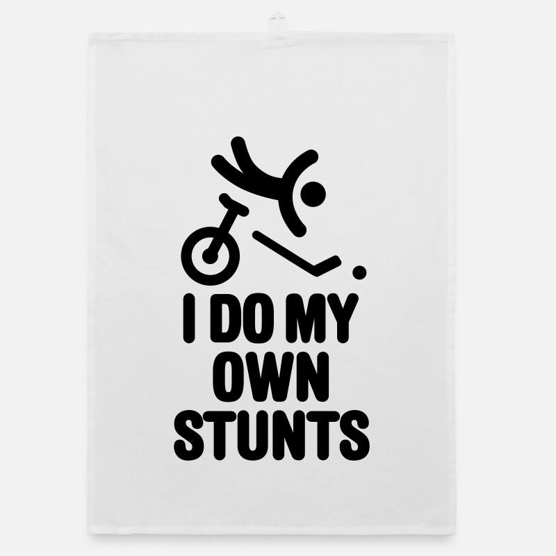 Ich mache meine eigenen Stunts Einrad Hockey Einrad Einrad Organic Geschirrtuch