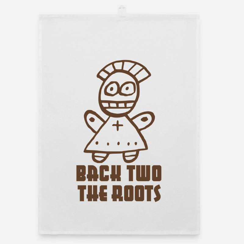 "Back two the Roots" Voodoo Doll Organic dish towel
