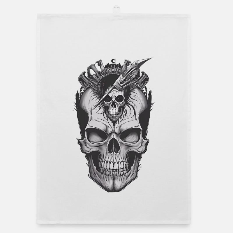 Cool Skull Organic dish towel