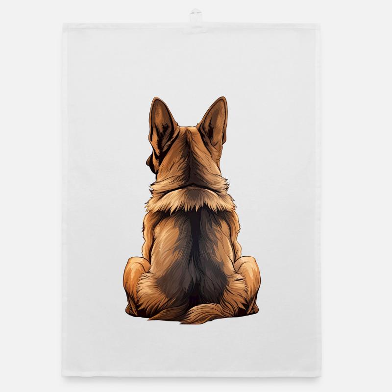 German Shepherd Organic dish towel
