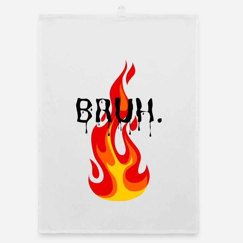 Vibrating Flame for Dynamic Outfits - Organic dish towel - white