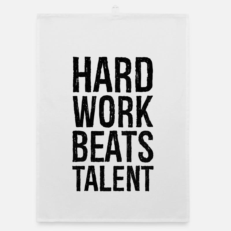 hard work beats talent Organic Geschirrtuch