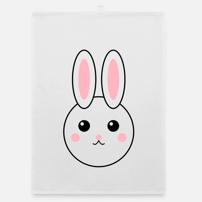 Conception de lapin abstrait coloré Torchon bio