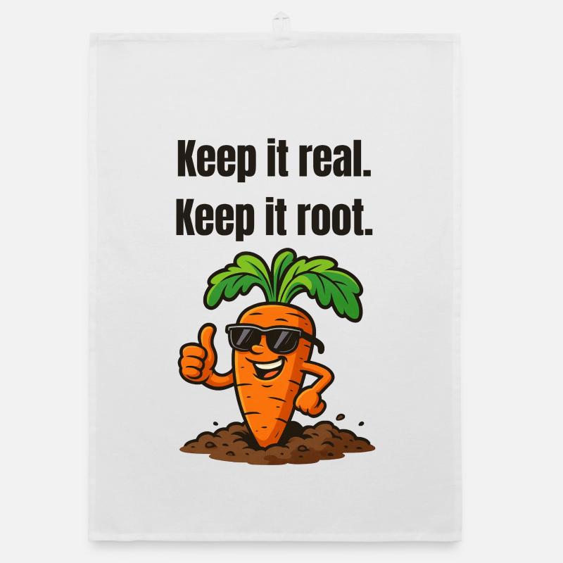 Keep it real, Keep it root – Carrot Organic dish towel