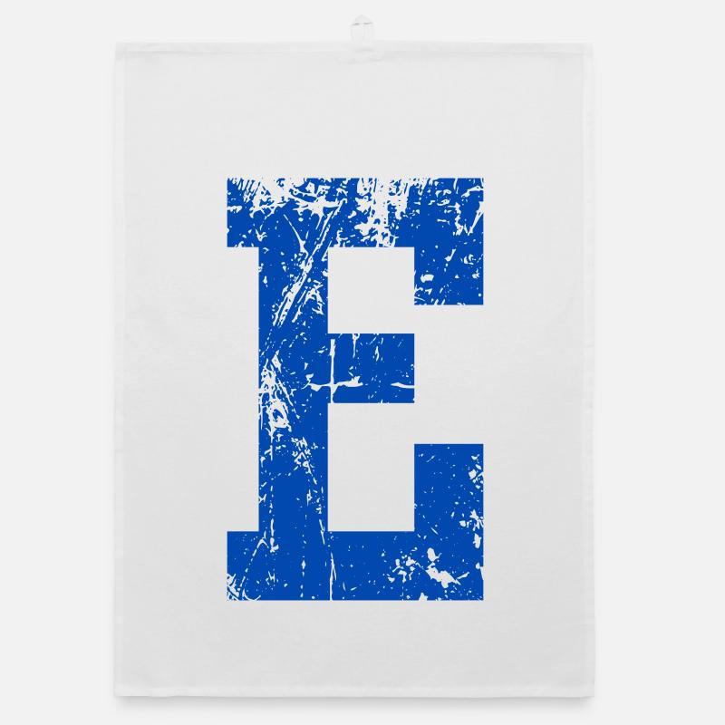 Letter e sport retro Organic Geschirrtuch