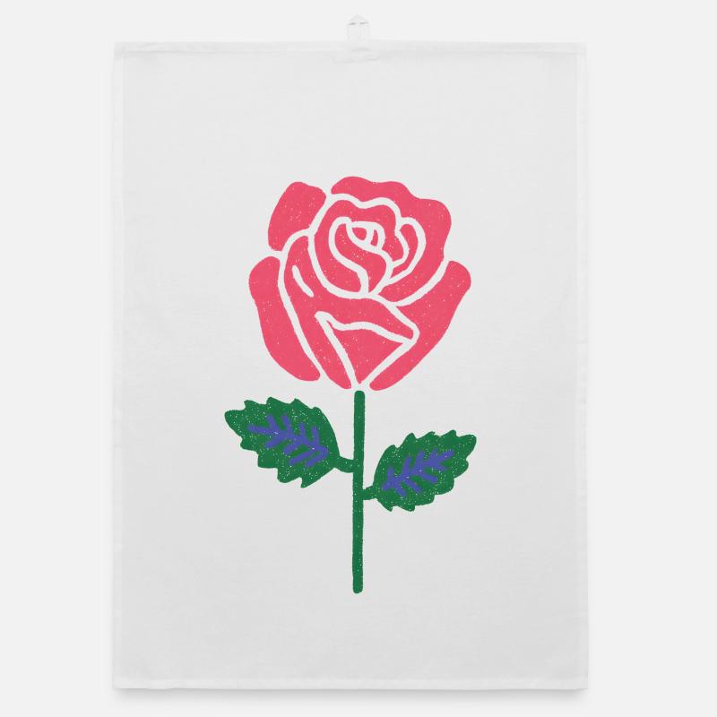 Lignes graphiques rose rose Torchon bio