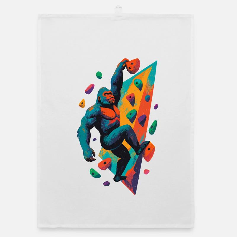 Bouldering Climbing Force Gorilla Silverback Gifted Organic dish towel
