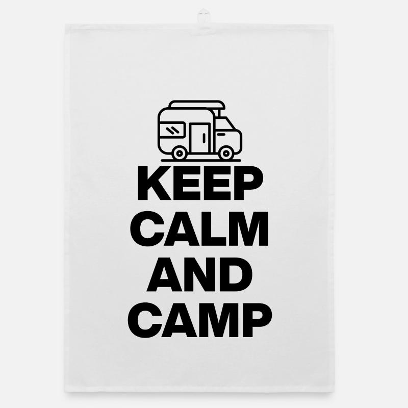 KEEP CALM AND CAMP! Organic Geschirrtuch