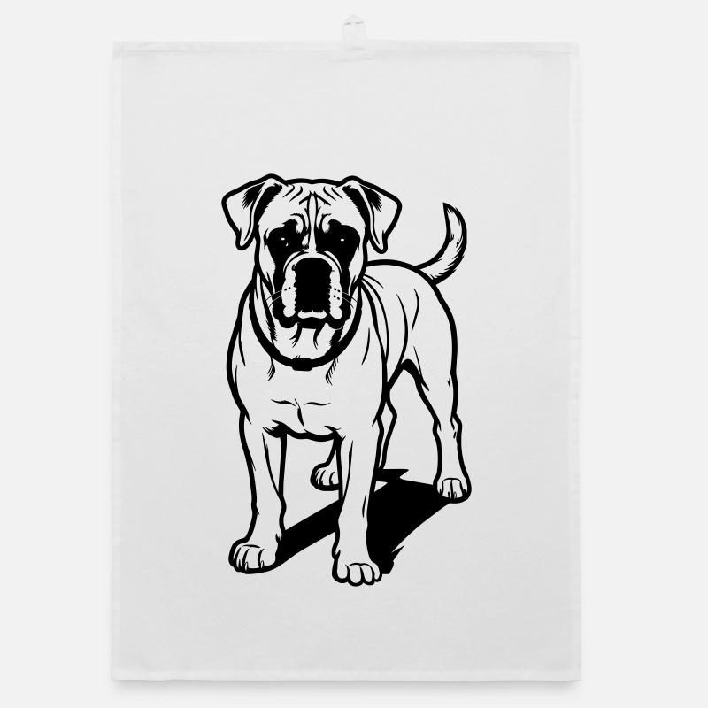 Boxerhund Organic Geschirrtuch