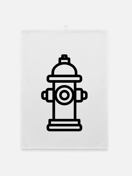 Hydrant - Organic Geschirrtuch - Weiß - Vorne