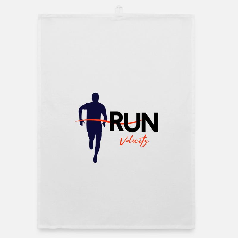 Run - Organic Geschirrtuch - Weiß