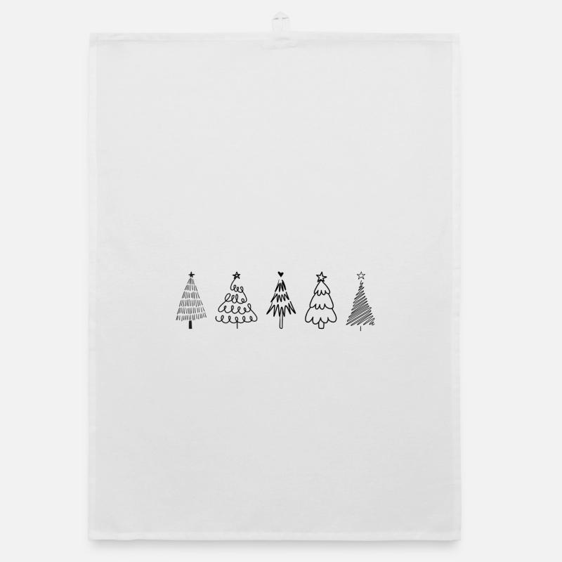 Weihnachtsbäume Organic Geschirrtuch