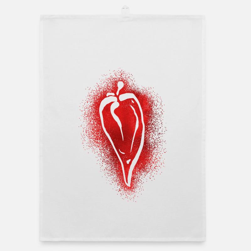 Red Hot Chilli Pepper Organic Geschirrtuch