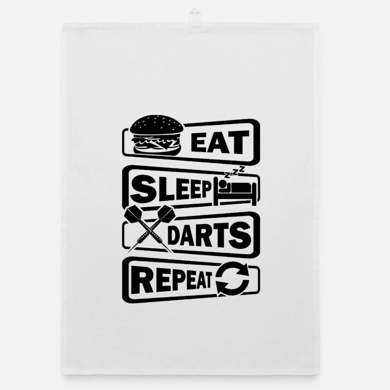 Fléchettes, fléchettes, mange, dorm, fléchettes, répétez. Torchon bio