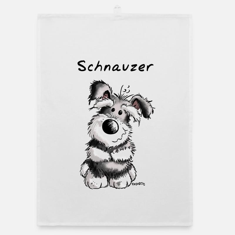 Fröhlicher Schnauzer Organic Geschirrtuch