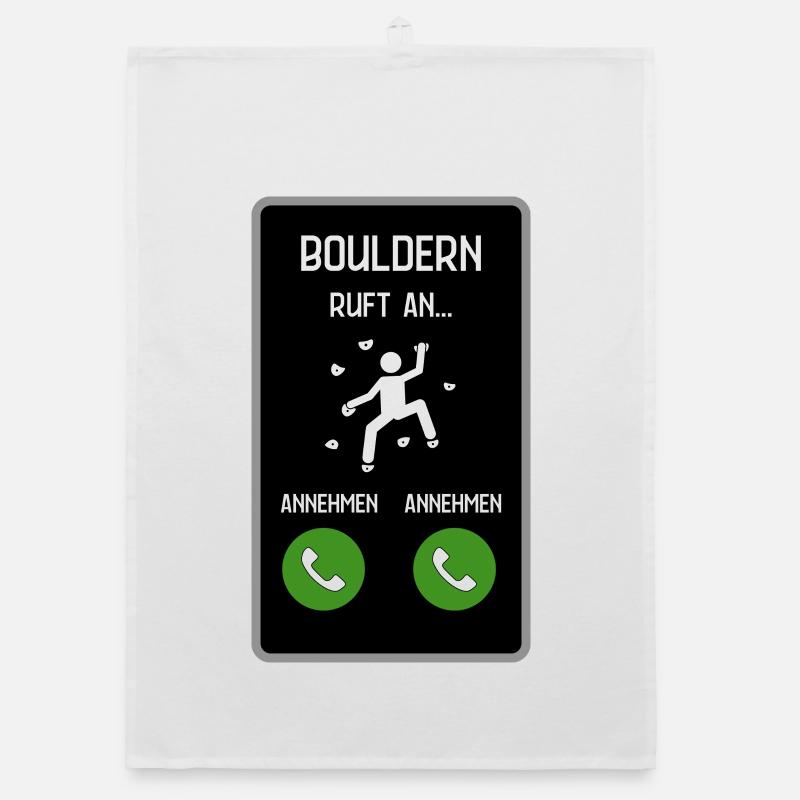 Bouldern ruft an Organic Geschirrtuch