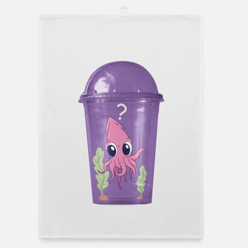 Squid in the cup Organic dish towel