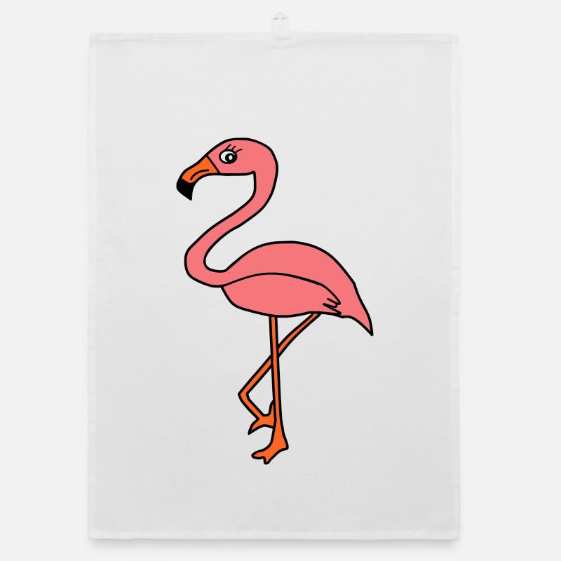 Flamingos Vogel Vögelchen Tiere Geschenk Organic Geschirrtuch