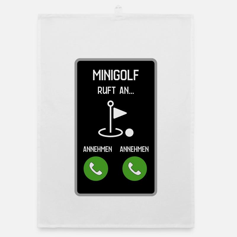 Minigolf ruft an Organic Geschirrtuch